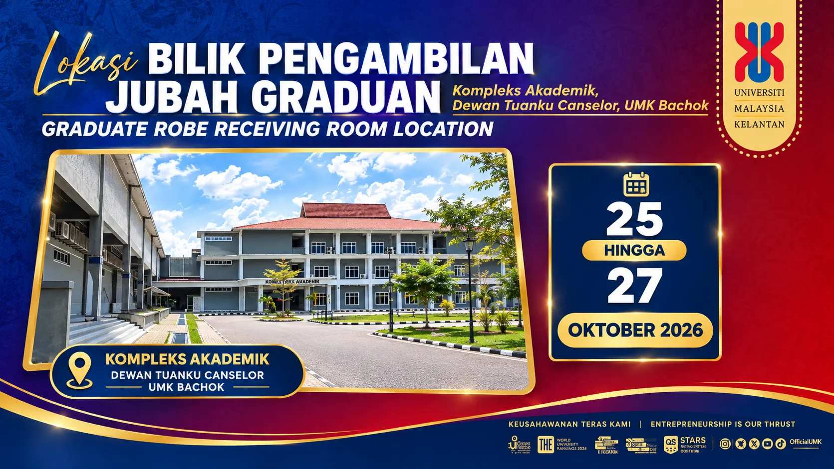 Lokasi Bilik Pengambilan Jubah